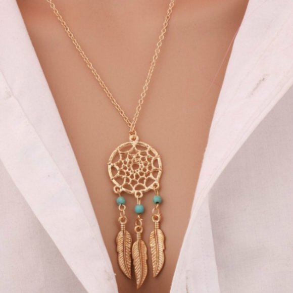 dazzling items Jewelry - Dreamcatcher Feather Clavicle Necklace